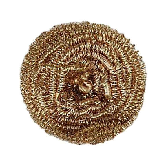 Stainless Steel Scrubber, 1Pc Steel Wool Scrubber Pads Heavy Duty Non-Scratch Metal Sponges Scrubbers for Cleaning Dishes, Pots & Pans, Kitchen Scouring Pads Dish Scrubber, Steel Wool 2.56in Gold