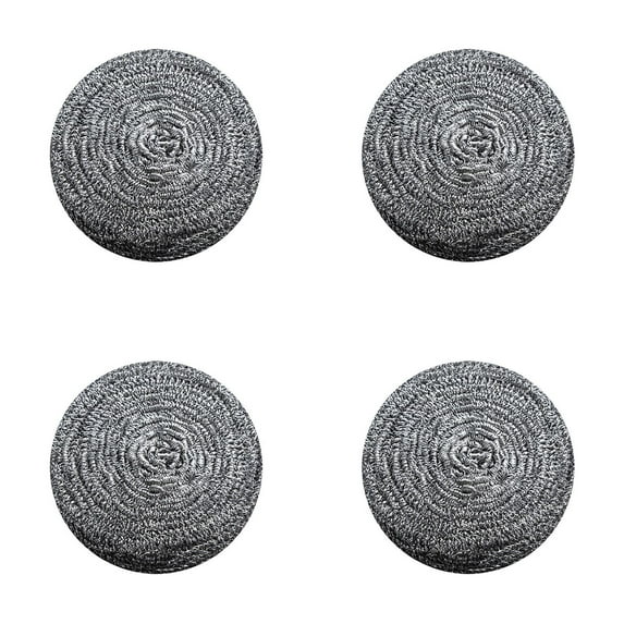 Stainless Steel Scrubber, 4Pcs Steel Wool Scrubber Pads Heavy Duty Non-Scratch Metal Sponges Scrubbers for Cleaning Dishes, Pots & Pans, Kitchen Scouring Pads Dish Scrubber, Steel Wool 4.72in Silver