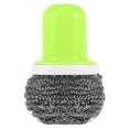 thumbnail image 1 of Stainless Steel Scrubbers with Handle, 1 Pc Heavy Duty Scouring Pads for Pots, Pans, Sink, Grill, Oven, Steel Wool Cleaning Pads for Dishes and Surfaces, 2.76x4.13 Inch, Green, 1 of 9