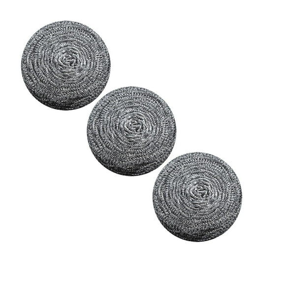Stainless Steel Scrubbers Scouring Pads Steel Wool Scrubbers Metal Scouring Pads Steel Wool Pads Kitchen Cleaner Heavy Duty Cleaning Supplies for Cleaning Tough Baked-On Messes Metal Scrubbers, 3 Pcs