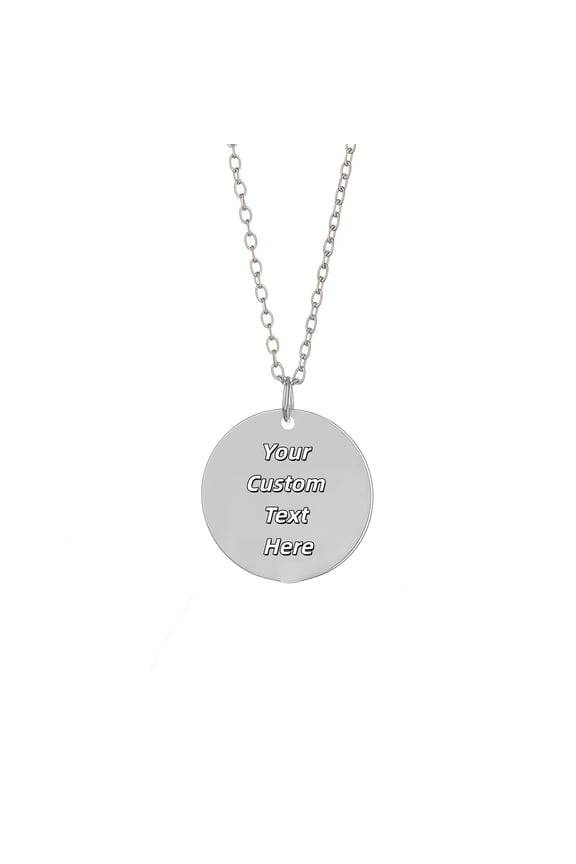 Stainless Steel Sculpture Photo Pendant Customized Cat Necklace Dedicated Commemoration DIY Design Metal Keepsake Jewelry, 2 cm, Sliver
