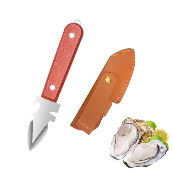 Stainless Steel Seafood Scallop Pry with Handle Sharp-edged Shucker Shell Seafood Opener Kitchen Tool
