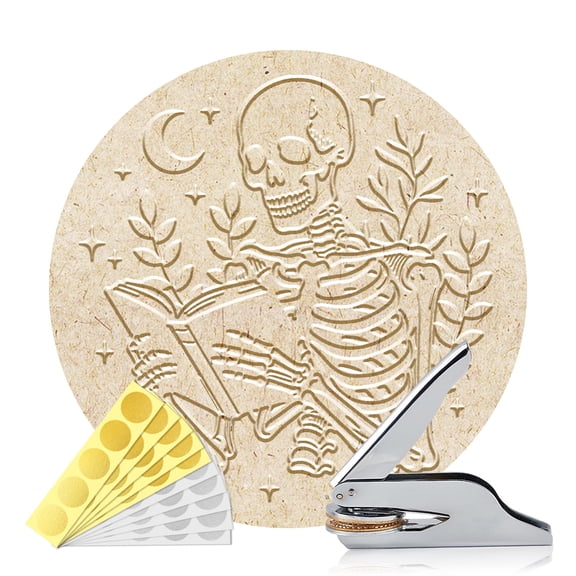 Stainless Steel Seal Embosser Hand-Held Embossing Stamp for Books Envelopes Napkins 42mm