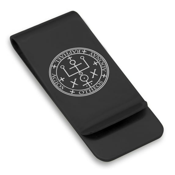 Stainless Steel Seal of Archangel Raphael Classic Slim Money Clip Credit Card Holder