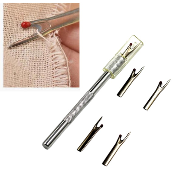 Stainless Steel Seam Ripper w/ Replacement Stitch Hand Tool Knitting Crochet -stitch