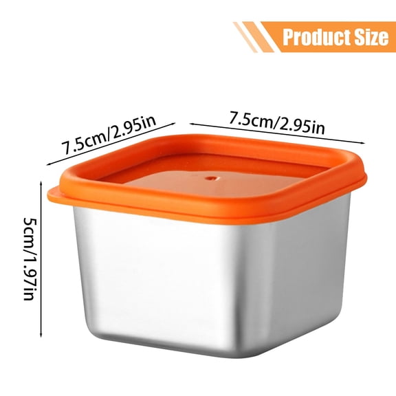 Stainless Steel Seasoning Box - 180ml Spice Container with Lid - Airtight Spice Jar for Salt Sugar Pepper - Kitchen Counter Condiment Storage