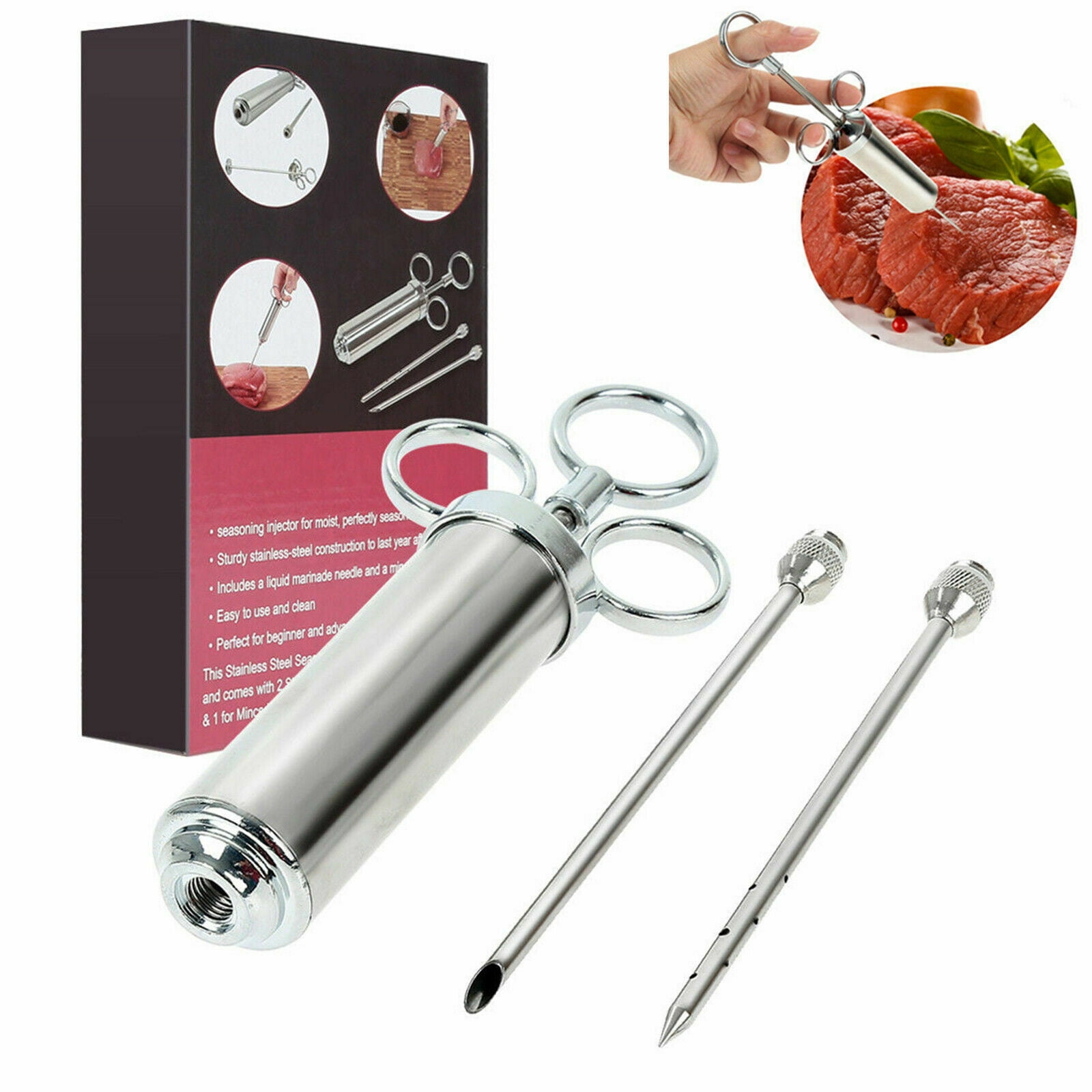 Outset Marinade Meat Injector With Removable Stainless-Steel Needle :  BBQGuys