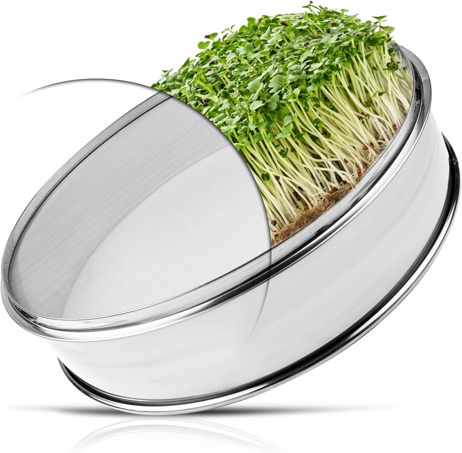 Stainless Steel Seed Sprouting Tray | 8 Inch Sprout Growing Kit ...