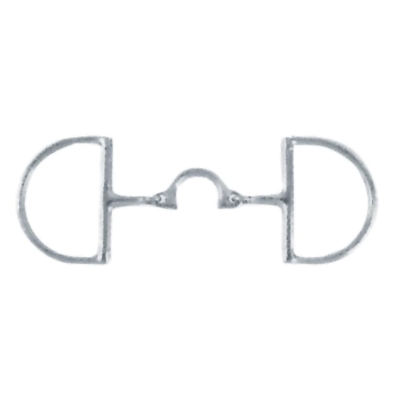 Stainless Steel Segunda Dee Ring Snaffle Bit, 4.5"