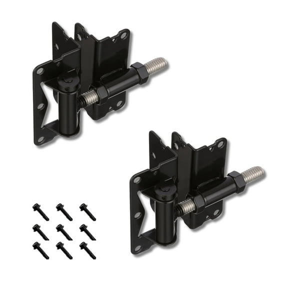 Stainless Steel Self-Closing or Non Self-Closing Pair of Hinges in Black for Aluminum Fences (AD1006B)