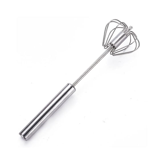 Stainless Steel Semi-Automatic Hand Push Whisk Mixer - Ergonomic Stirrer Tool for Kitchen Eggs, Milk, and Baking
