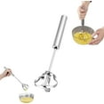 thumbnail image 1 of Stainless Steel Semi-Automatic Rotary Egg Beater 12",Stainless Semi Automatic Whisk Upgrade Kitchen Egg Beater Whisk Whisk for Cooking Egg Scrambler Hand Mixer Kitchen Hand Whisk for Baking Making, 1 of 9