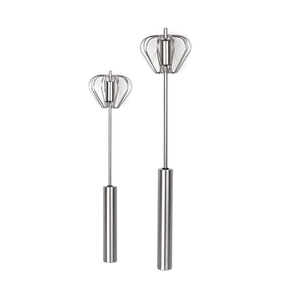 Stainless Steel Semi-Automatic Whisk, Hand Push Mixer Stirrer Kitchen Gadgets for Blending, Whisking, Bea