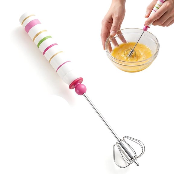 Stainless Steel Semi - Automatic Whisk - Press Action for Baking & Mixing