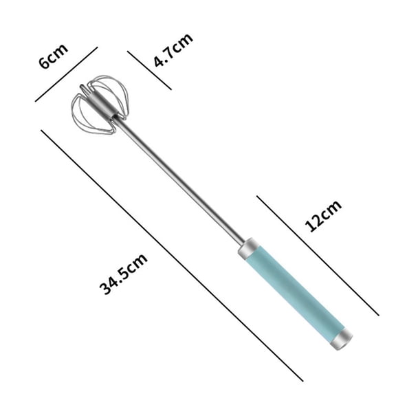Stainless Steel Semi-automatic Egg Whisk, Hand Push Rotary Whisk Blender, Kitchen Gadgets