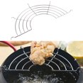thumbnail image 1 of Stainless Steel Semi-circle Fried Food Strainers Cooling Racks Shelves for Kitchen 16/18/20/22/24/26/28/30/32cm, 1 of 3