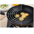 thumbnail image 1 of Stainless Steel Semi-circular Oil Draining Rack, Kitchen Cooking Tool, Modern Sleek Design, Efficient Grease Drainage, Stovetop Safe, Vegetable Preparation, Connectable Steamer, Heavy-duty, 1 of 7
