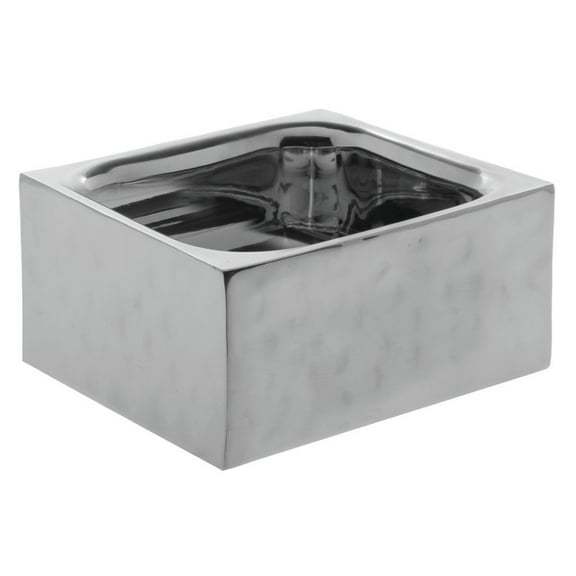 HUBERT Serving Pan with Double-Wall Stainless Steel and Hammered Finish - 6"L x 6"W x 3"H