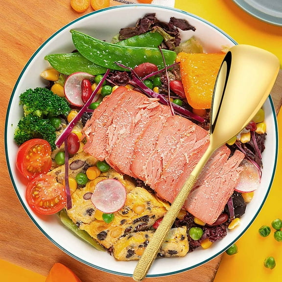 Stainless Steel Serving Spoon, Restaurant-Grade Mixing and Dividing Spoon, Durable and Ergonomic Handle, Ideal for Portioning Dishes in Kitchens and Events