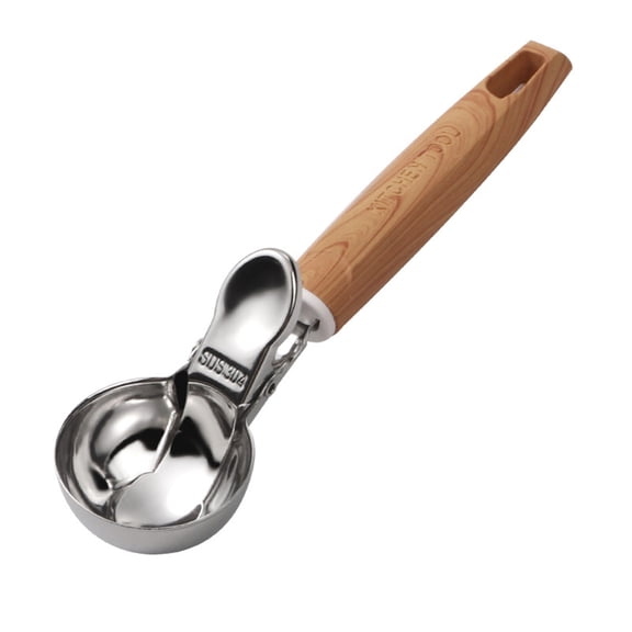 Stainless Steel Serving Spoon Scoopers for Ice Cream Fruit Cookies with Triggers Watermelon Multifunctional