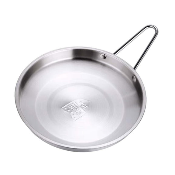 Stainless Steel Serving Tray Steak Plate Food Container Dinnerware Western Portable Serving Plate Dessert Tray for Restaurant 19cm