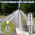 thumbnail image 1 of Stainless Steel Sewer Nozzle Set, High Pressure 1-Front 6-Rear Jets Pipe Cleaning Nozzles for Drain Clearing Pressure Washer Professionals Home Maintenance, 1 of 9