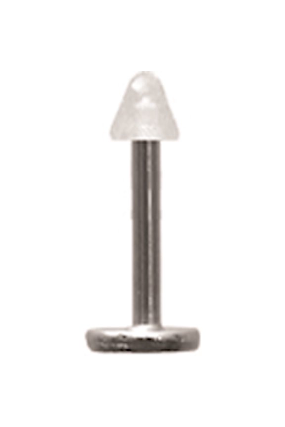 Stainless Steel Sgss Labret W Acrylic Thrd Glow Cone End 16G (1.3Mm) 5/16 (8Mm) Long - Jbsp