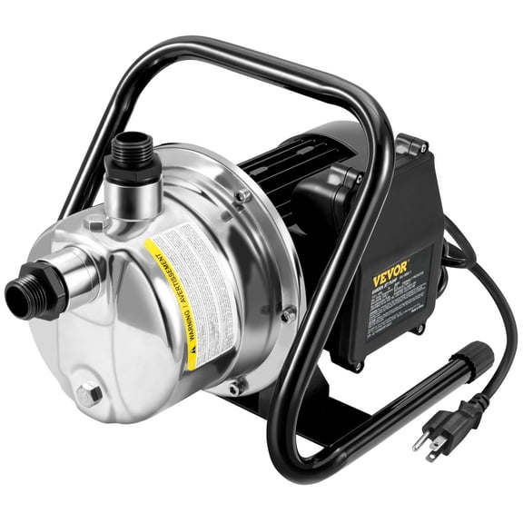 Stainless Steel Shallow Well Pump, 1.5 HP 115V, 1200 GPH for Lawn Irrigation, Sprinkler Booster, Water Transfer, Fountain & Garden Use