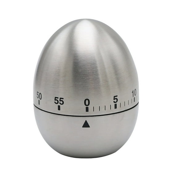 Stainless Steel Shape Mechanical Kitchen Timer 60-Minute Wind Up Rotating Countdown Timer Batteries