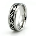 thumbnail image 1 of Tioneer Stainless Steel Shark Fin Style Wedding Band Ring, 1 of 2