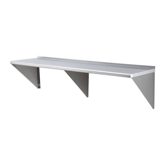 Stainless Steel Shelf 18x72 Inch, Wall Mounted Floating Shelves - 500lbs Capacity, Heavy Duty Storage Rack for Kitchen, Restaurant, Hotel