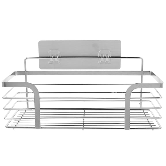 MEIBUTYUP Wall Mounted Storage Rack with Stainless Steel Frame, Finish for Kitchen and Bathroom Organization