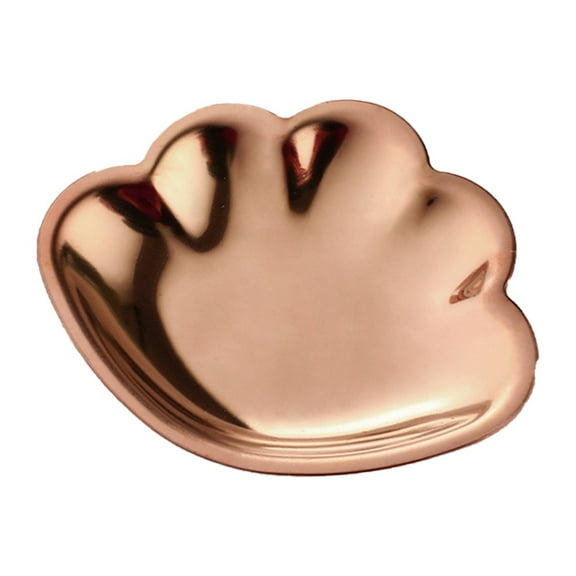 Stainless Steel Shell Tray Jewelry Storage Tray Metal Cosmetic Storage Oval Cake Fruit Dessert Tray Snack Plate Kitchen Organize