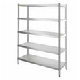 thumbnail image 1 of Stainless Steel Shelves 48x18.5 Inch 5-Tier Adjustable Rack - Heavy Duty 330lb Per Shelf - Kitchen, Garage, Office Storage, 1 of 7