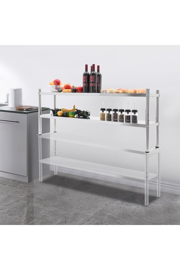Stainless Steel Shelving, 2 Tier Shelf Storage,Heavy Duty Shelving