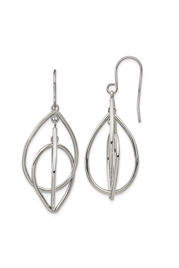 Stainless Steel Shepherd Hook Dangle Earrings Fine Jewelry For Women Gifts For Her