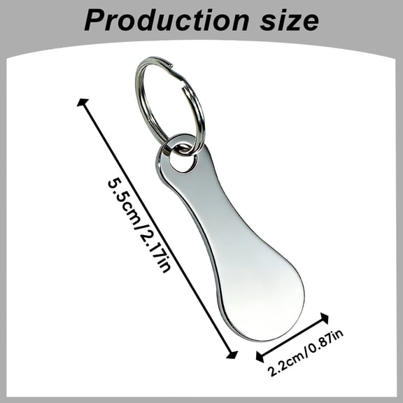 Stainless Steel Shopping Cart Key Multifunctional Metal Trolley Unlock Token Coin Substitute For Grocery Store Portable Keychain