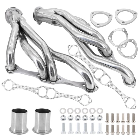 Stainless Steel Shorty Manifold Header For Chevy 265-400 V8 Small Block SBC NEW