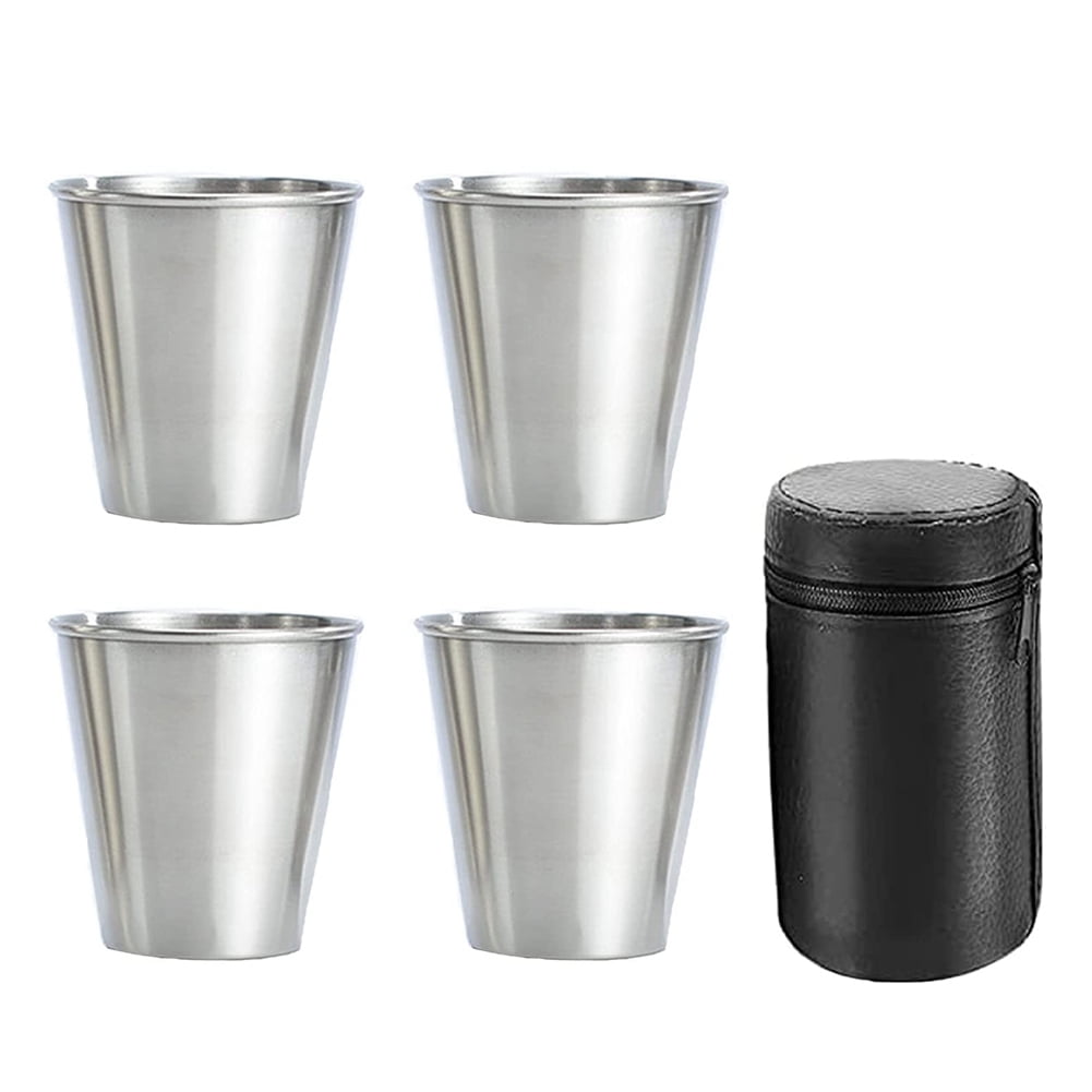 Tumbler Design Shot Cup, 304 Stainless Steel And Plastic Shot