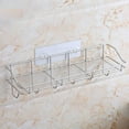 thumbnail image 1 of Stainless Steel Shower Basket15.75x5.12x4.33in,Wall Mounted Bathroom Organizer Shelf Rustproof Heavy-Duty Storage Rack For Small Spaces(Silver), 1 of 6