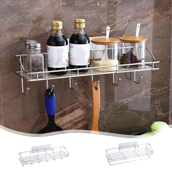 Stainless Steel Shower Basket15.75x5.12x4.33in,Wall Mounted Bathroom Organizer Shelf Rustproof Heavy-Duty Storage Rack For Small Spaces(Silver)