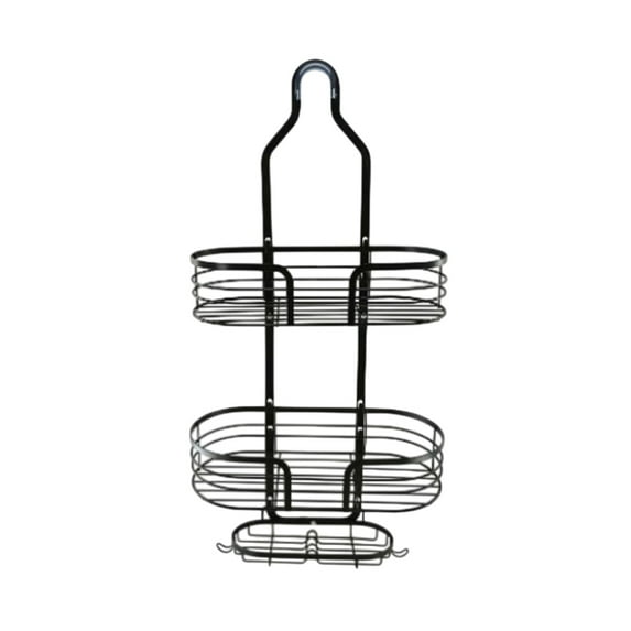 Stainless Steel Shower Caddy with 3 Shelves, Hanging Shower Organizer for Bathroom Storage, Over Shower Head Caddy with Hooks, No Drill Bathroom Shelf for Shampoo, Conditioner, Body Wash, Towels