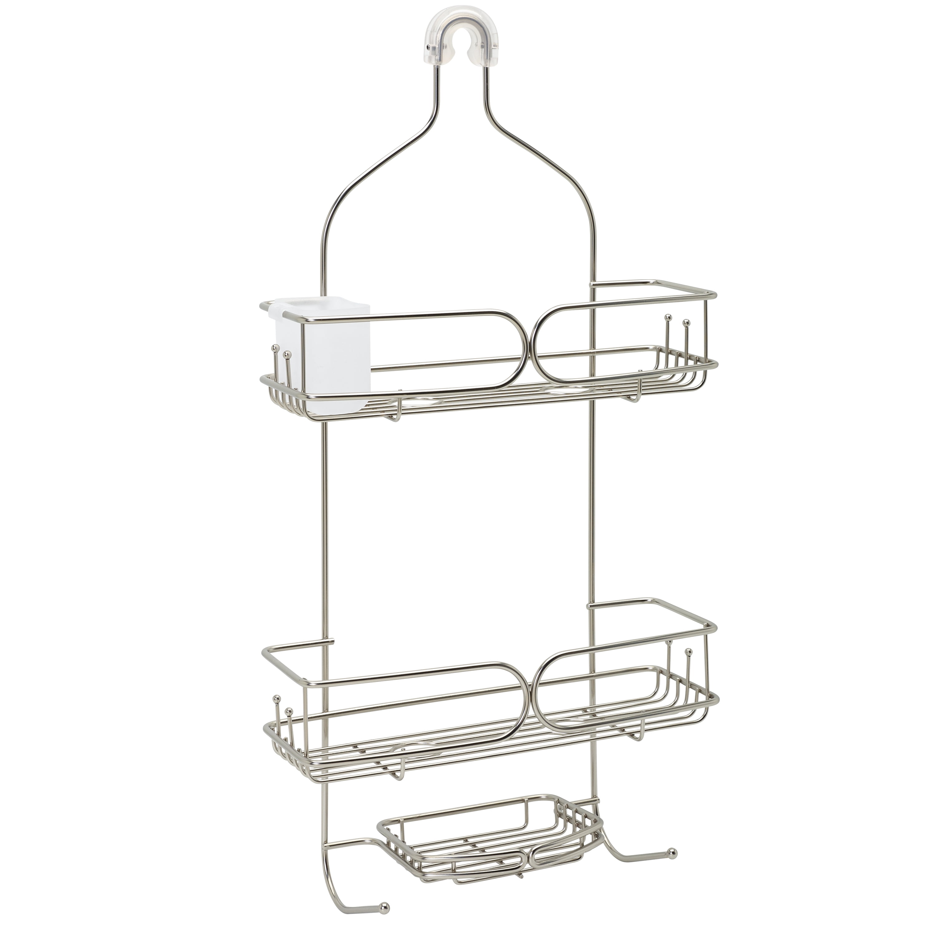 Stainless Steel Adjustable Hanging Shower Caddy with 3 Shelves