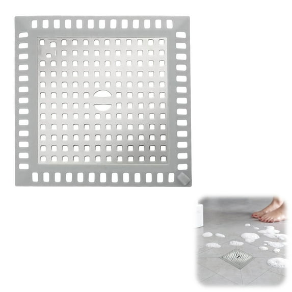 Stainless Steel Shower Drain Catcher Hair Collector 49 X 49 Inches Square Bathroom Cover For Kitchen And Bathroom Use