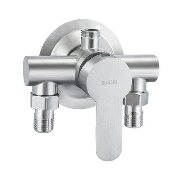 Stainless Steel Shower Faucet Mixer Valve For Hot Cold Water Wall Mounted With Metal Handle G1/2 Inch Thread For Most Shower Systems