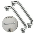 thumbnail image 1 of Stainless Steel Shower Grab Bar,ZUEXT Shower Handle, Bathroom Balance Bar - Safety Hand Rail Support - Handicap, Elderly, Injury, Senior Assist Bath Handle (12 Inch Satin Brushed Nickel), 1 of 7