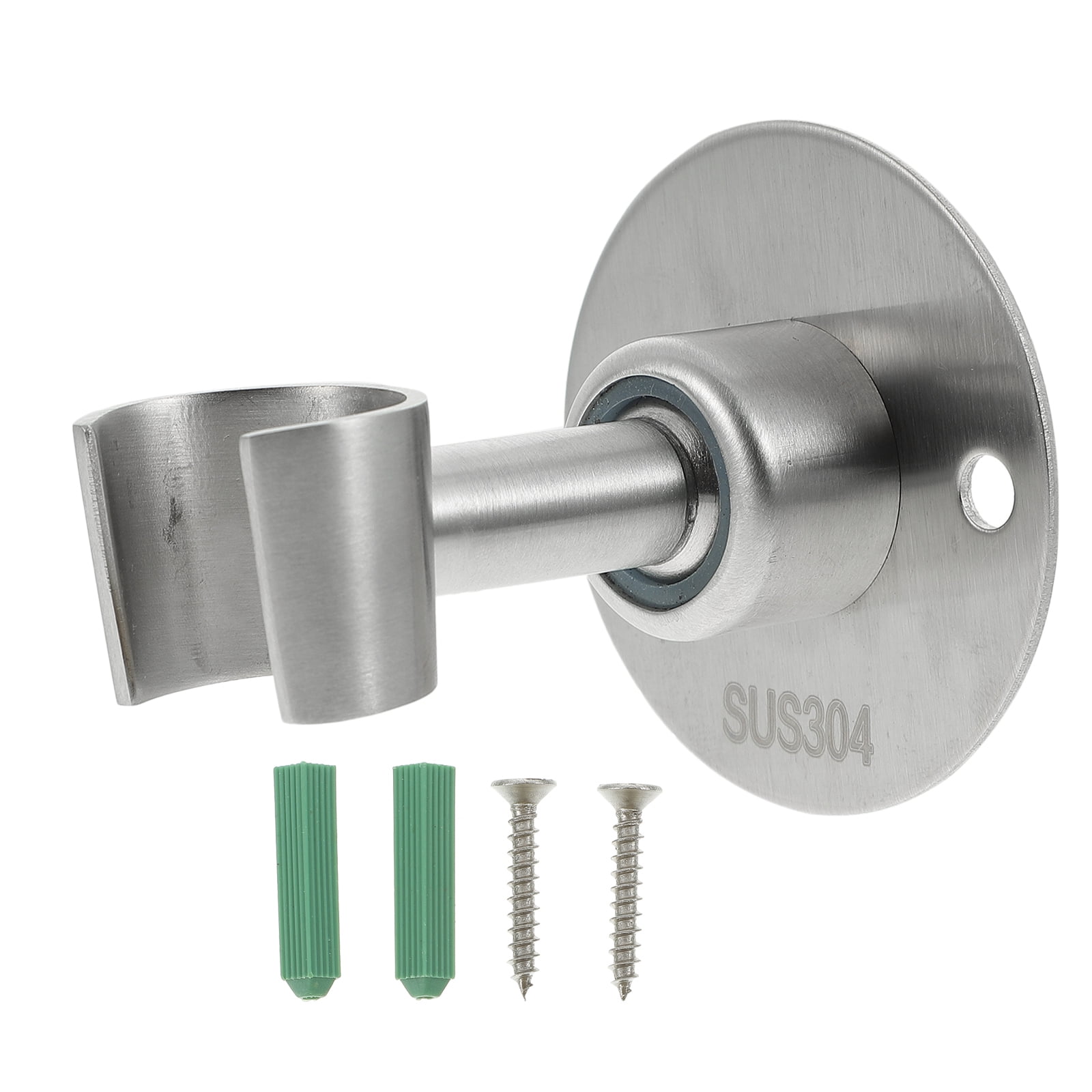 Stainless Steel Shower Head Bracket Adjustable Wallmount Shower Head Holder with Screws