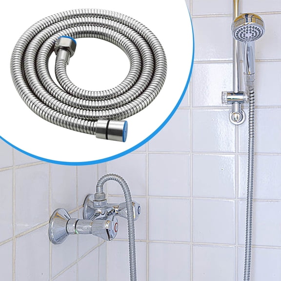 Stainless Steel Shower Hose, Flexible Anti-Kink Bathroom Replacement Connector, Durable Leak-Free Modern Design for Showers Bathrooms Home Renovation