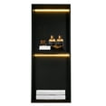 thumbnail image 1 of Stainless Steel Shower Niche, No Tile Needed Recessed Shelf with LED Lighting, Bathroom Storage Organizer(Black, 12 * 28 in), 1 of 9