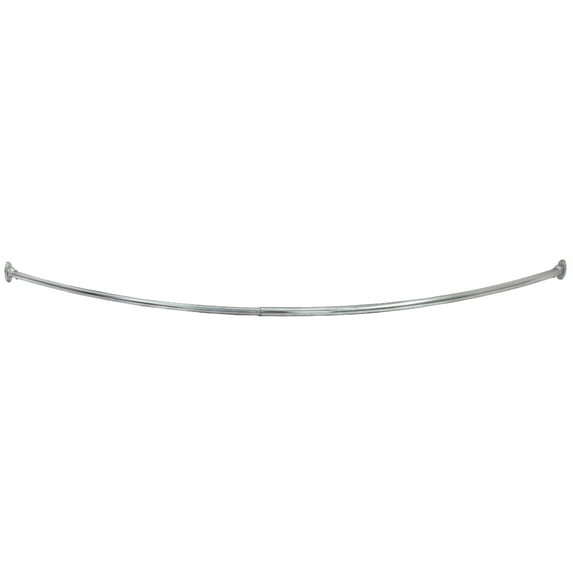 Stainless Steel Shower Rod in Polished Silver Chrome 55-Inch to 63-Inch